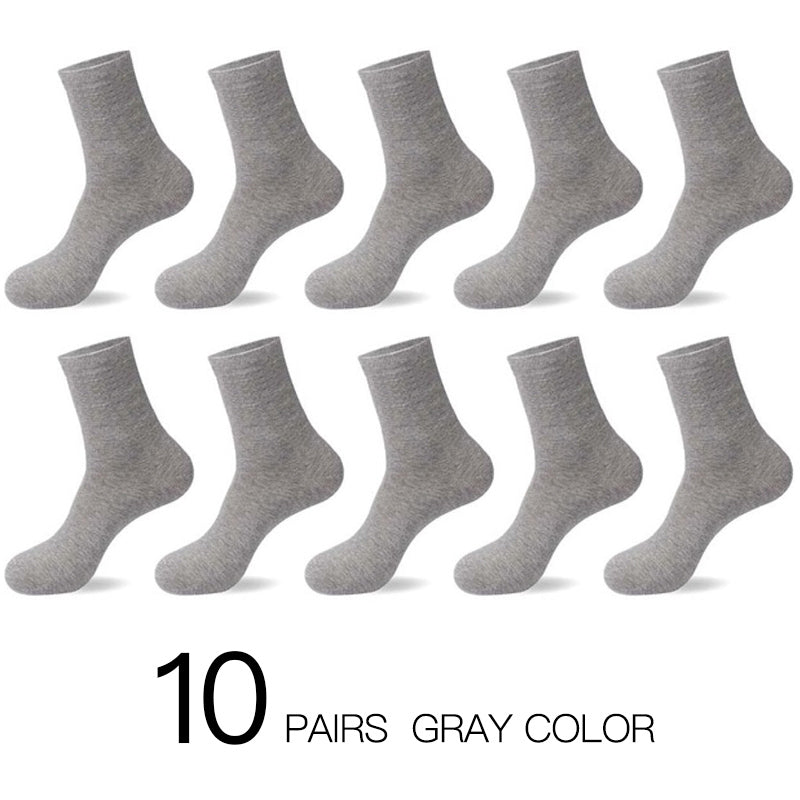 HSS 2021 Men's Cotton Socks New styles 10 Pairs / Lot Black Business Men Socks Breathable Spring Summer for Male US size(6.5-12)