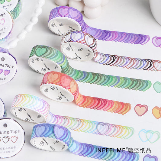 Cute color heart stickers #S0392