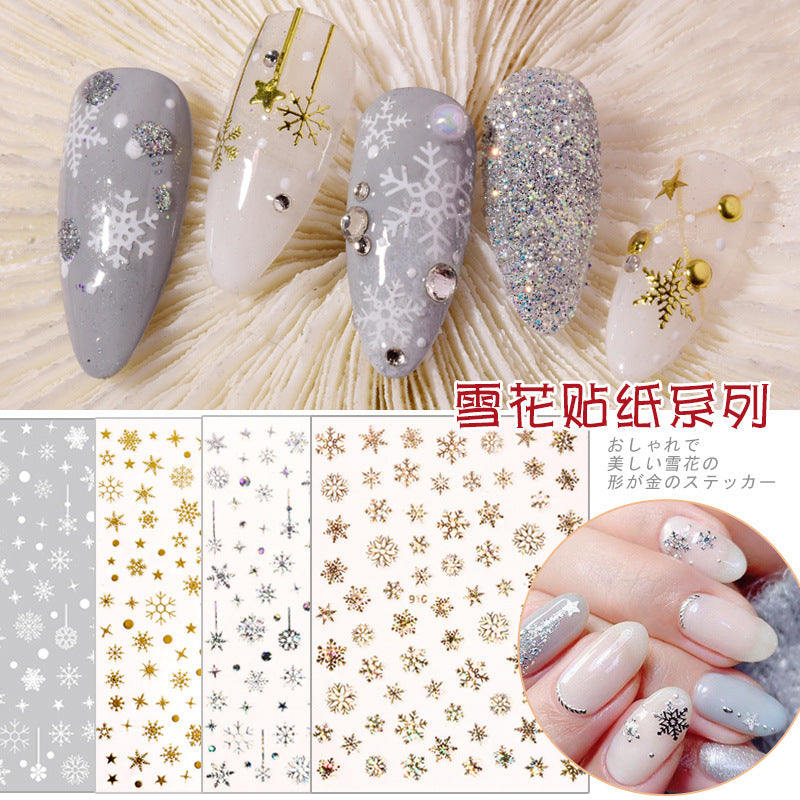 Herrnalise Nail Stickers for Adults Snowflake Finished Nail Polish Film Nail  Sticker Beauty Products - Walmart.com