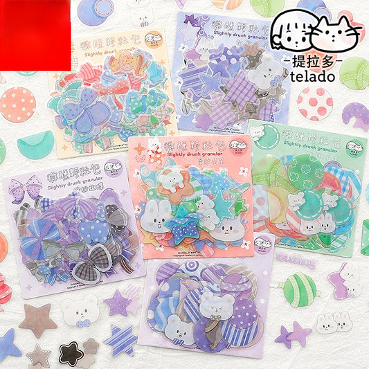 PET cute cartoon color sticker 60pcs/lot #s9937