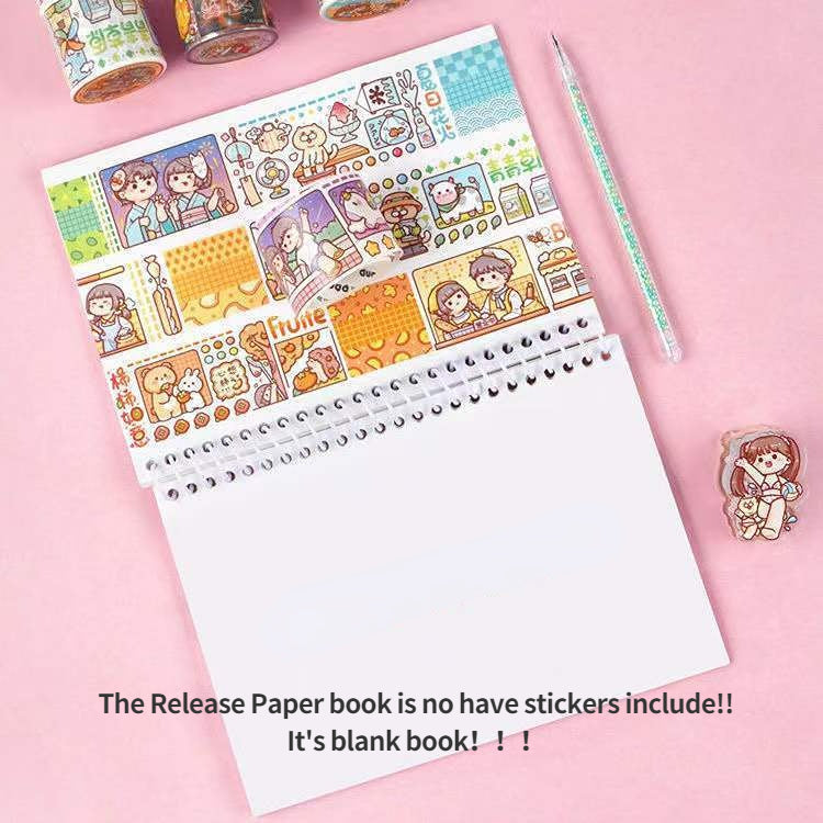 40Sheet/80Pages Double-sided Release Paper Sticker Loose-leaf Illustration Book Storage Book #RP69048
