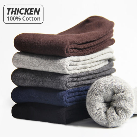 HSS Brand Thicken Men's Cotton Socks Keep Warm Floor Fluffy Socks Thermal Solid Color Winter Thick Socks For Man High Quality