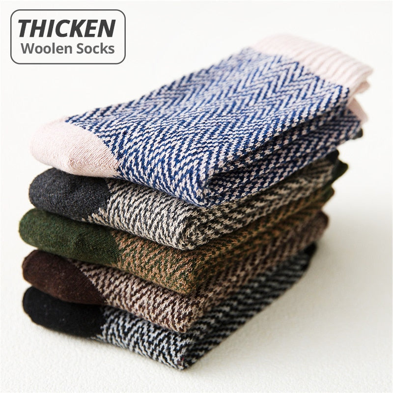 HSS Brand 5Pairs / Lot Men's Winter Thick Socks Ripple Striped Thicken Warm Casual Dress Socks Against Cold Snow Russia Sox HSSOX HSS Brand 5Pairs / Lot Men's Winter Thick Socks Ripple Striped Thicken Warm Casual Dress Socks Against Cold Snow Russia Sox HSSOX