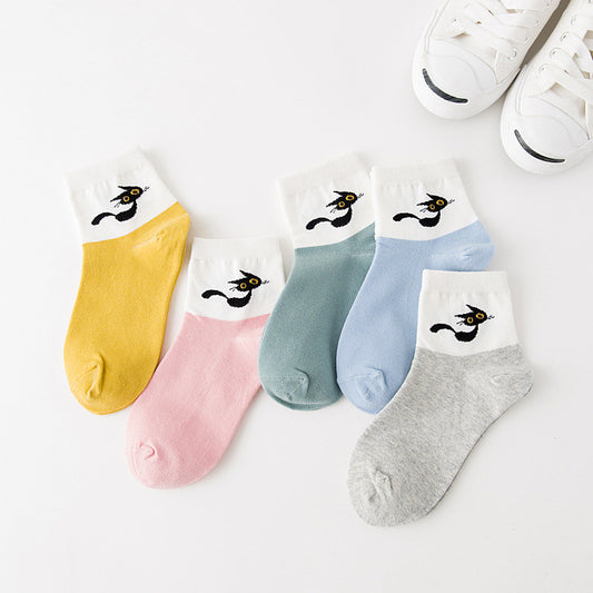 New spring and summer cartoon kitten pure cotton socks Fashion comfortable women cotton socks