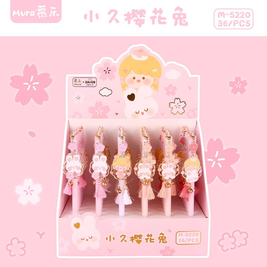 cartoon pendant pen cute girl pendant gel pen 2pcs #p4972