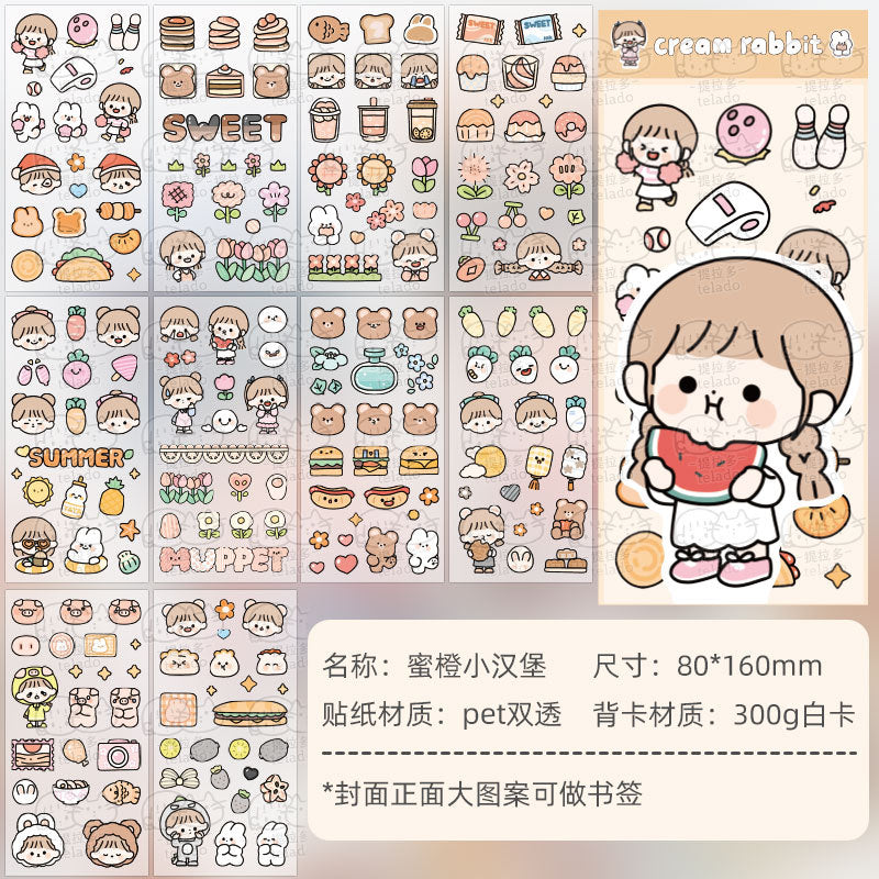 Cute girl stickers 10pcs/lot #st4563
