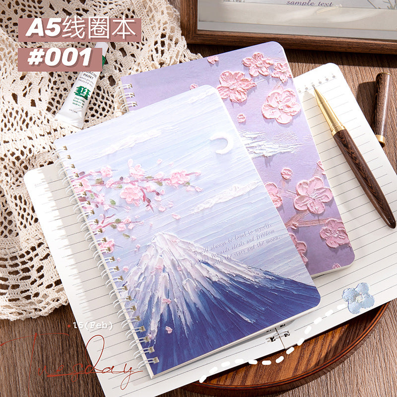 60 sheets/120 pages Oil painting coil book A5 notebook 4PCS/LOT #BK7732