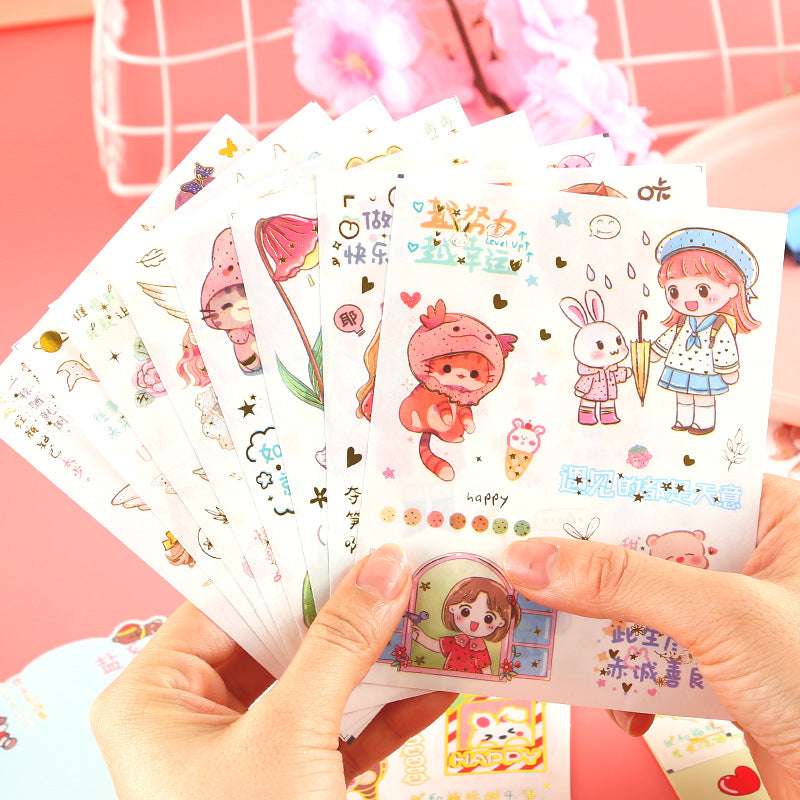 hot stamping stickers 4pcs/lot #st6396