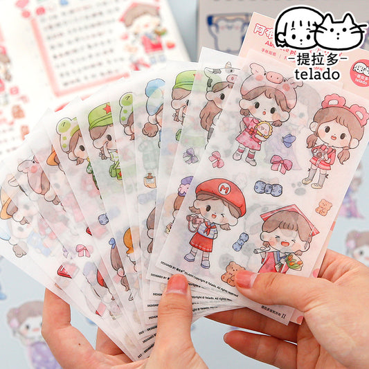 cute girl stickers12pcs/lot st5101