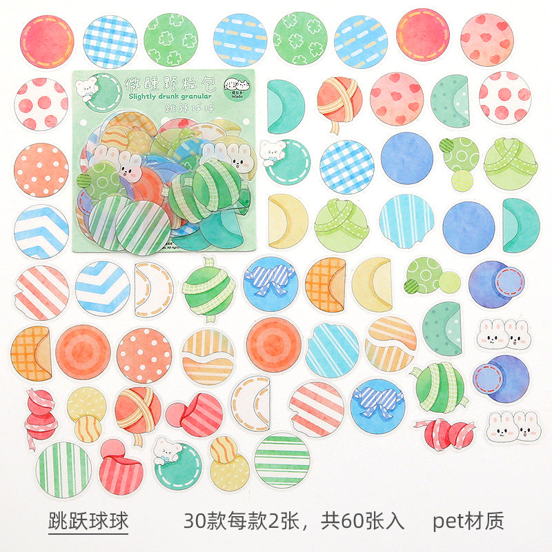 PET waterproof hand account sticker 30 models*2pcs#st9937