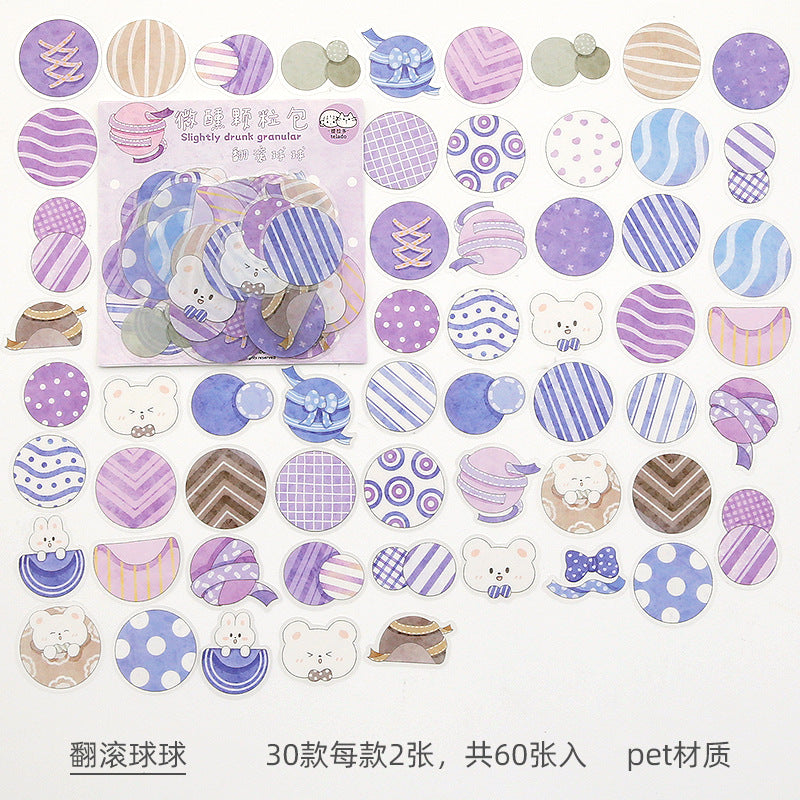 PET cute cartoon color sticker 60pcs/lot #s9937