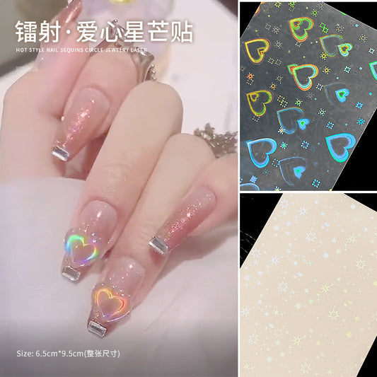 Laser Love Nail Sticker #NA3556