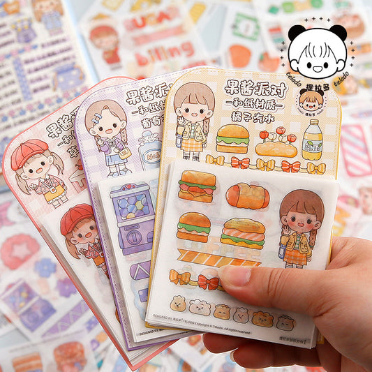 Cute girl food sticker 2pcs*10shape #S6196