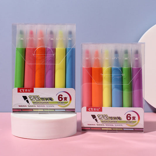 Triangle Stick Color Highlighter 6pcs/lot #p3678