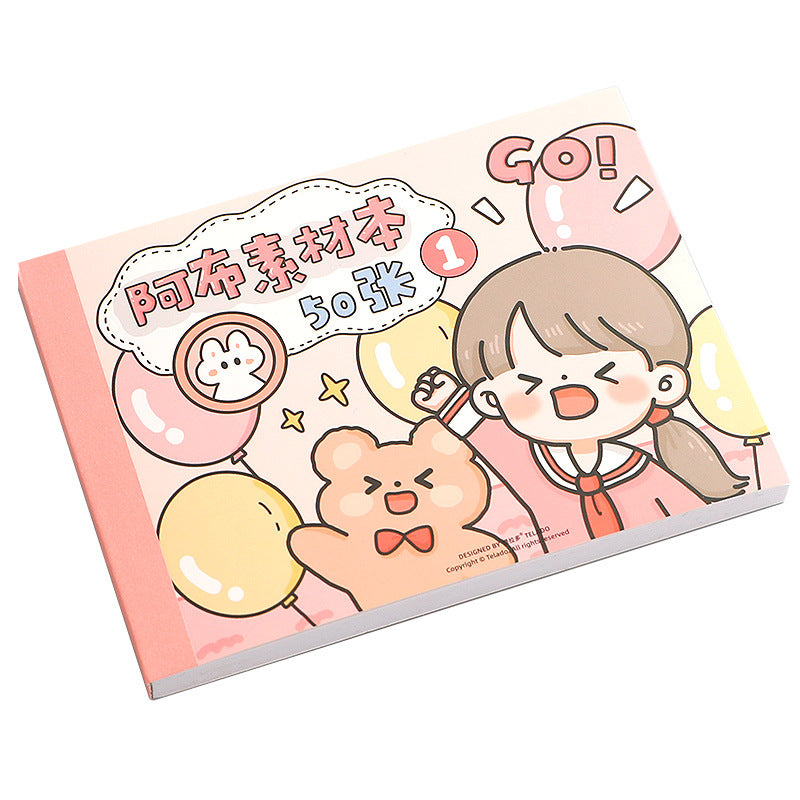50Page/Book Sticker book Lucky Girls #st9458-1