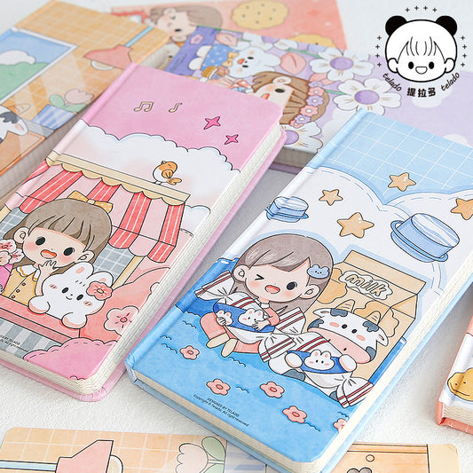 Cute girl heart notes learning stationery note book #b6228