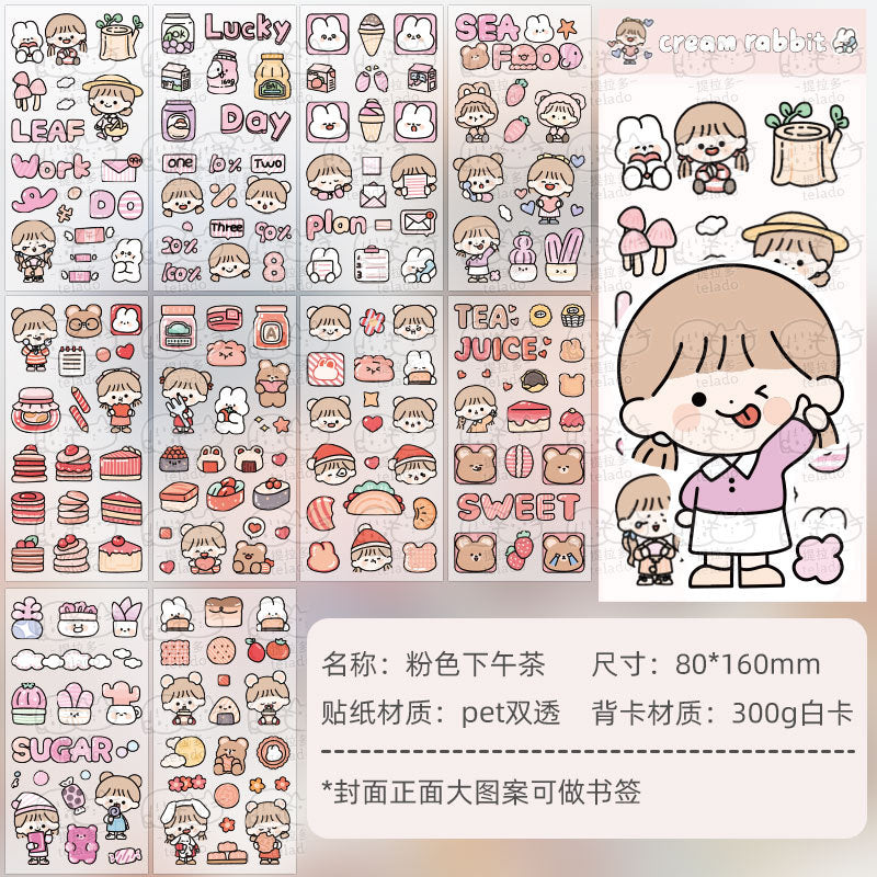 Cute girl stickers 10pcs/lot #st4563