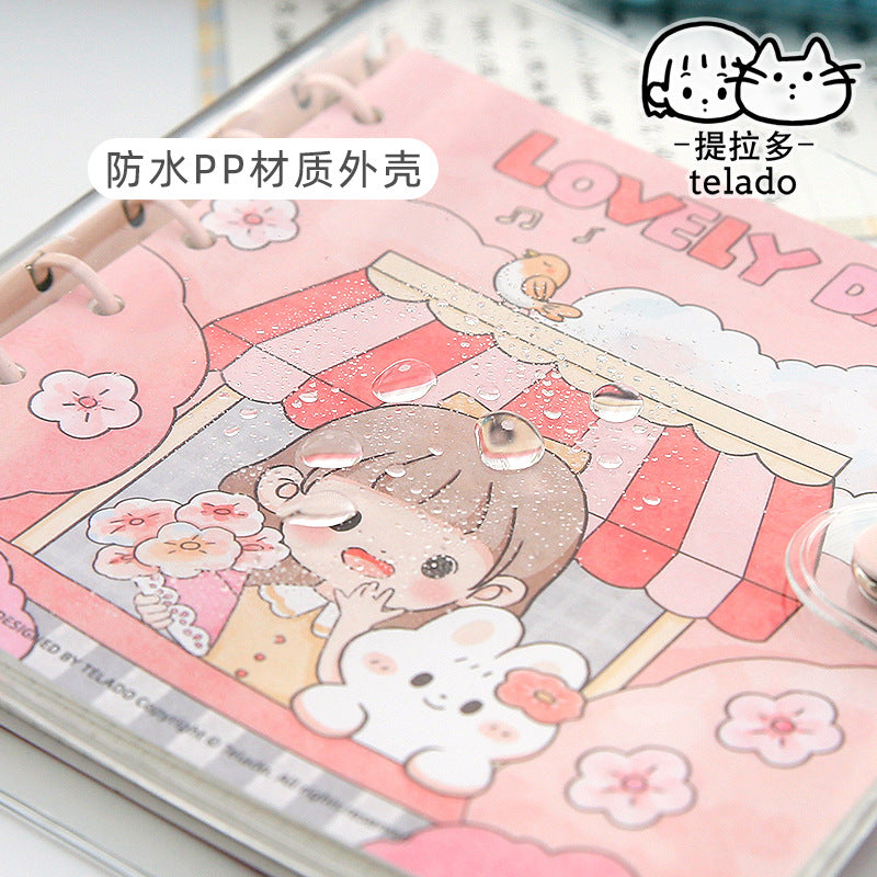 Cute girl square loose-leaf book #B2182