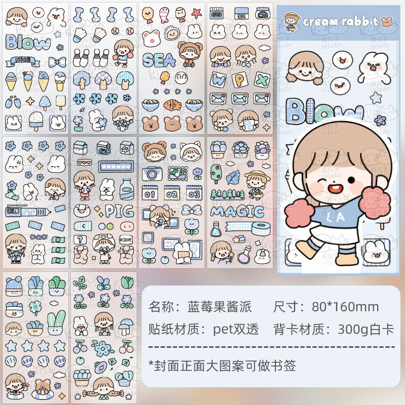 Cute girl stickers 10pcs/lot #st4563