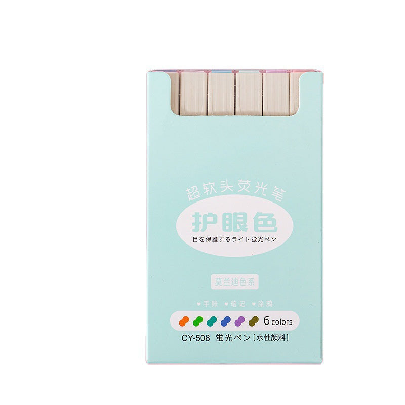 6Color Morandi color pen highlighter #Pen81227