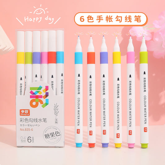 6pcs/lot color liner pen #P8516