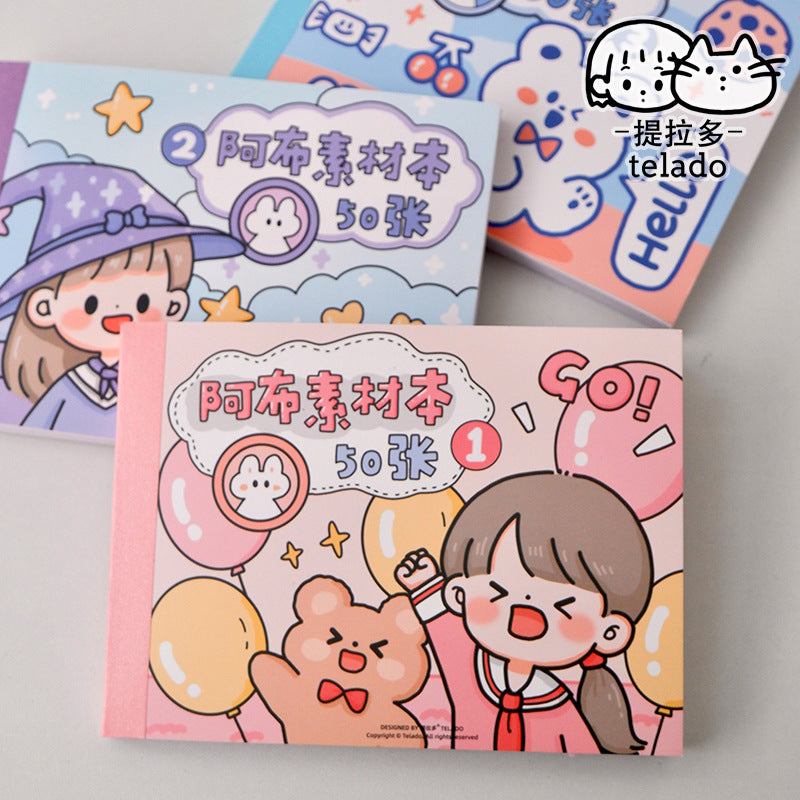 50Page/Book Sticker book Lucky Girls #st9458-1