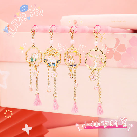 Student stationery pendant pen 0.5 mm black signature pen 2pcs #P4552