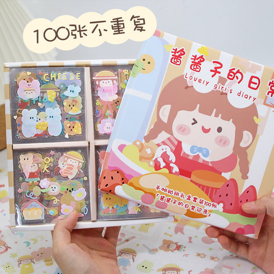 Cute cartoon girly heart sticker 100pcs #st1396
