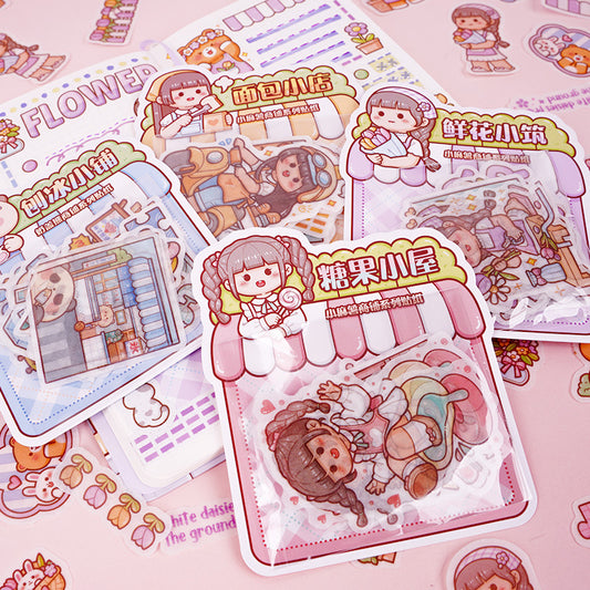 Bread Girl Stickers New Food Washi Tapes 50PCS/Style #WT8891