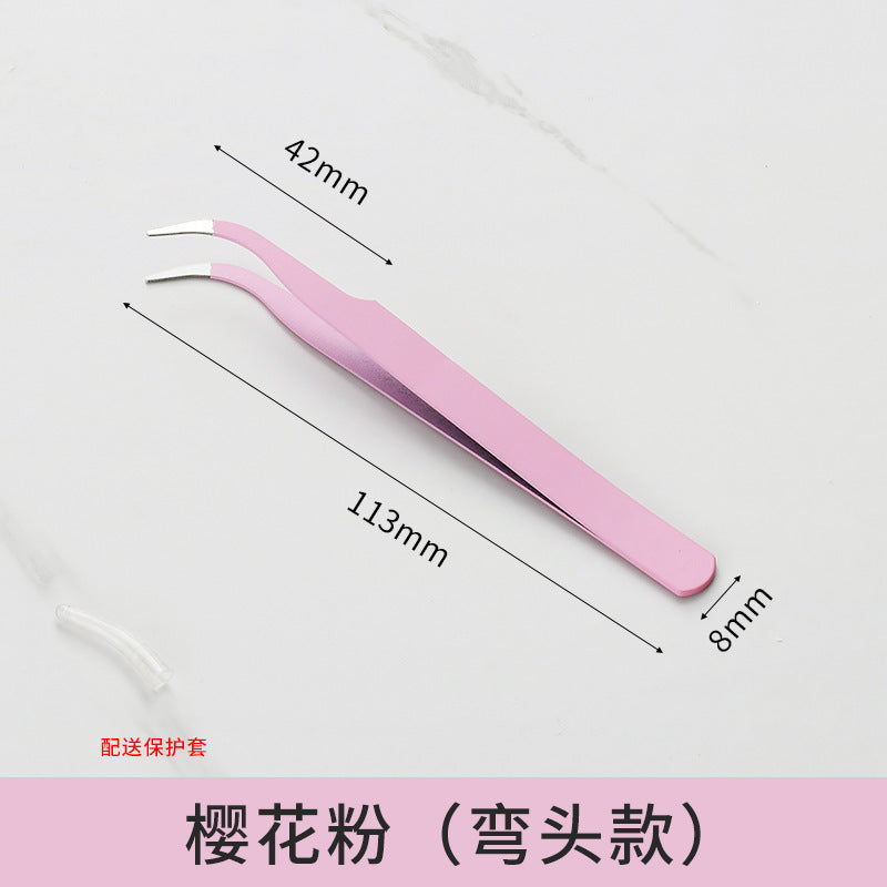 Macaron color tweezers hand account DIY stainless steel clip  #t9254