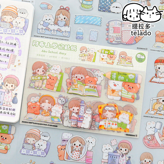 cute girl sticker 5 models*2pcs#st0708