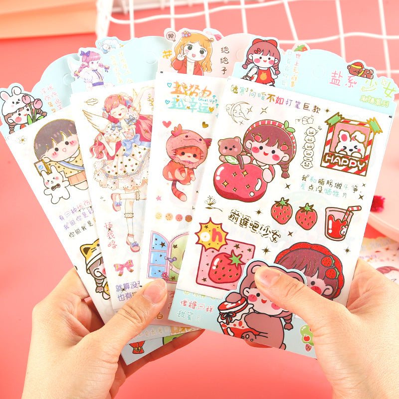 hot stamping stickers 4pcs/lot #st6396