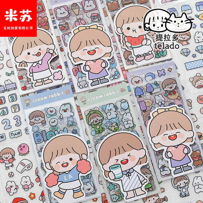 Cute girl stickers 10pcs/lot #st4563