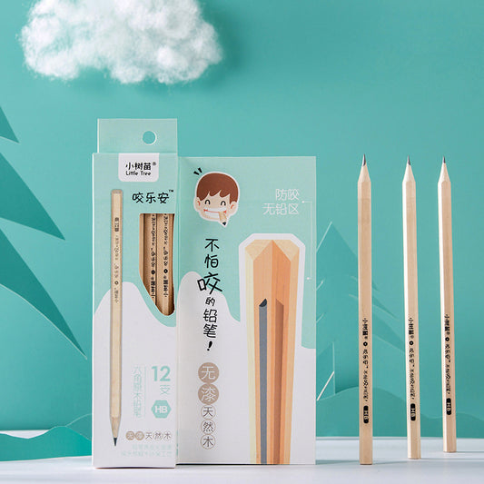 Unpainted Log Hexagonal Kids Student HB Pencil #P8910
