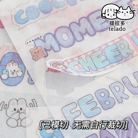 10Pcs/Lot English word stickers 5 Style #ST7178