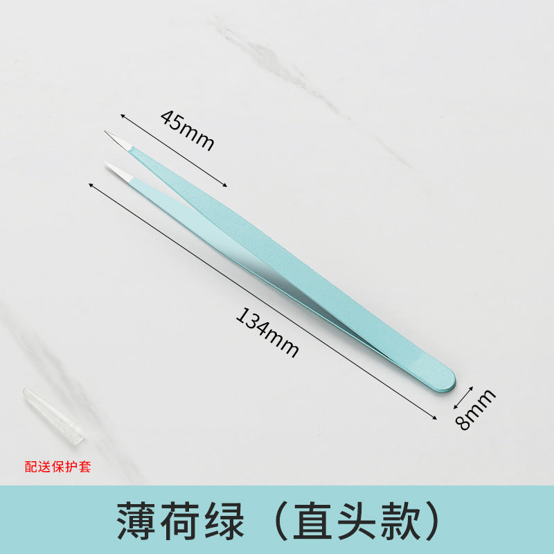 Macaron color tweezers hand account DIY stainless steel clip  #t9254