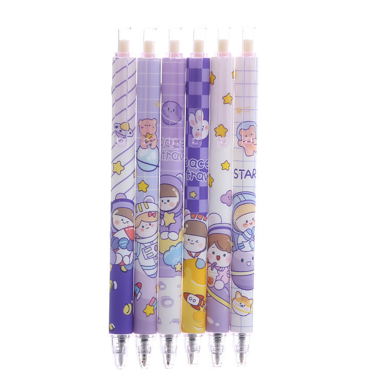 Purple press gel pen 2pcs/lot #p6733
