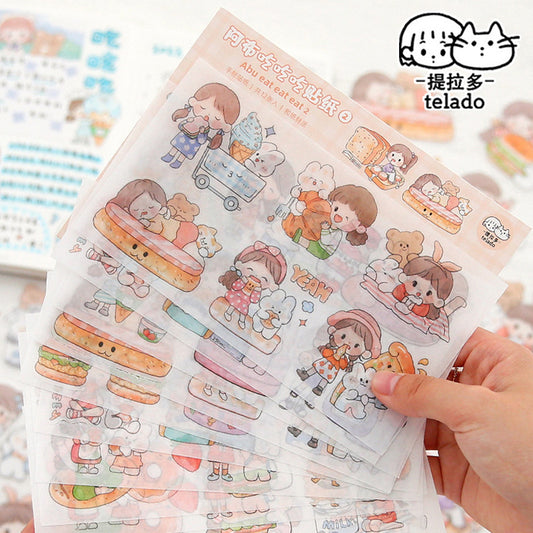 Cute girl stickers 12pcs/lot #st8278