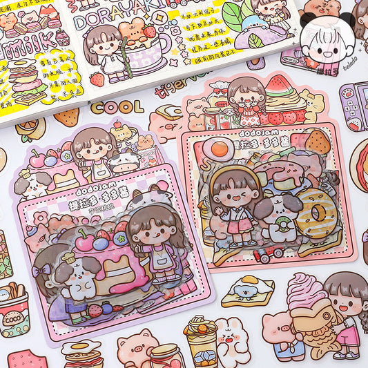 Colorful dessert series cute cartoon character DIY hand account stickers#S2112