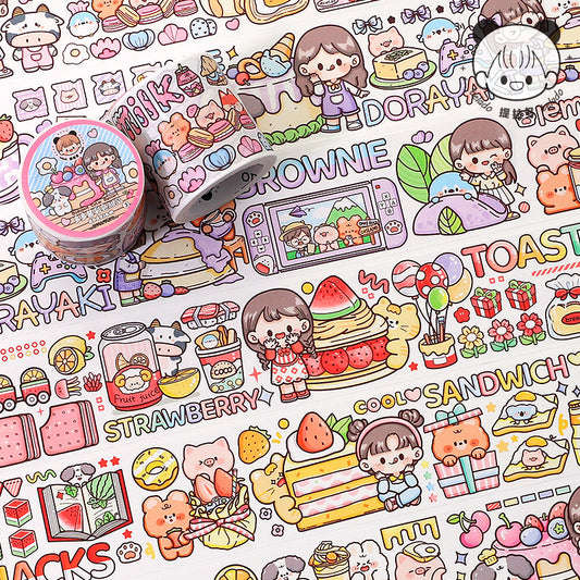 Colorful dessert cute cartoon character hand account sticker #S2106