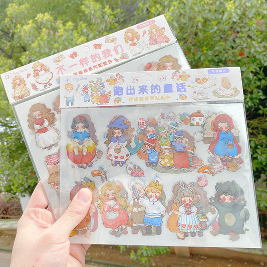 Doll series stickers Cute cartoon fairy tale character hand account DIY decorative stickers #S3978
